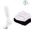 Helios Diabetic Socks Loose Fit Non Blinding Extra Large for Swollen Feet-White Black-2 Pairs 