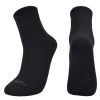 Helios Quarter Socks Crew Sports Socks Cotton Moisture Control Anti Odor Black 6 Pairs
