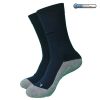 Helios Crew Socks Non-binding Cushion for Sensitive Foot Black Grey Navy 2 Pairs