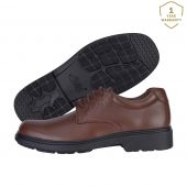 Pyrois Unisex Senior School Shoes Work Shoes Leather Lace Up Brown 6 Widths