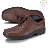 Eous Leather Formal Shoes Lace Up Brown 3 Widths
