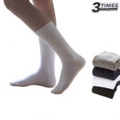 Helios Crew Socks Cotton for Senior School & Business Black White Navy Grey-3 Sizes-2 Pairs