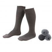Helios Knee High Socks Cushion Cotton Socks-Black Dark Grey-3 Sizes-1 Pair 