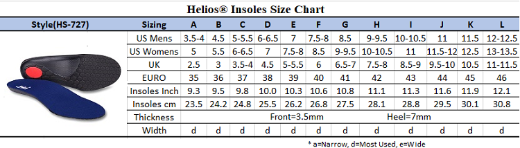 Helios Insoles Size Chart -07