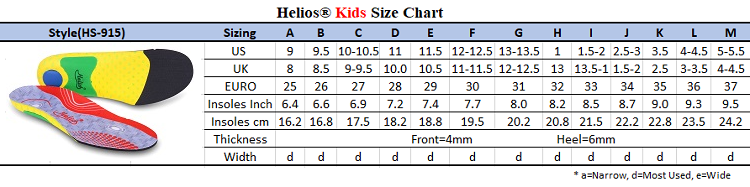 Helios Insoles Size Chart -08